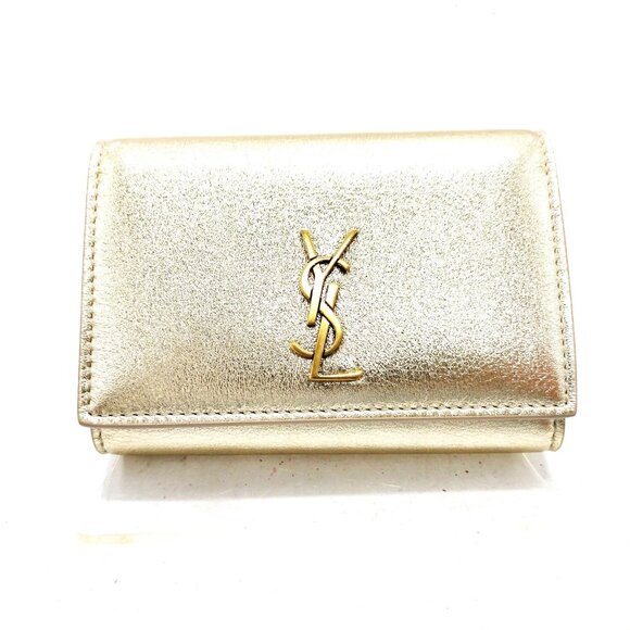 Saint Laurent Key Case Gold Leather 199-070425 - Picture 1 of 9